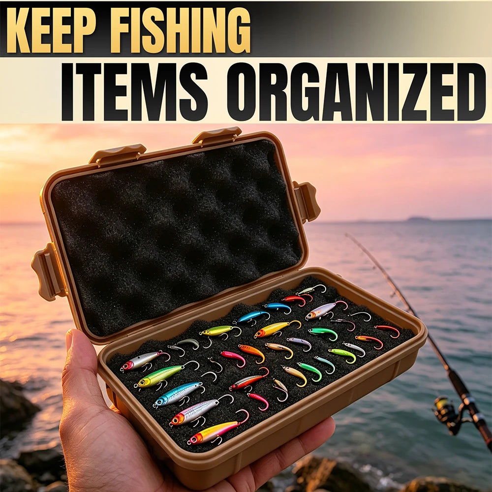 15x10x5CM Compact Hard Shell Case with Foam Padding Portable EDC Utility Box for Tactical Gear, Outdoor Gadgets & Fishing Tackle