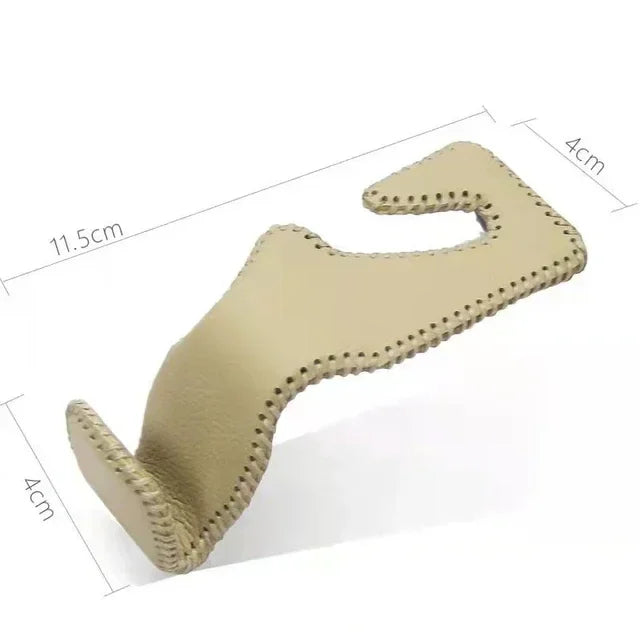 Car Seat Headrest Hooks Leather Hidden Back Hanger Storage Holder Organizer Rear Rack For Purses Bags Interior Accessories