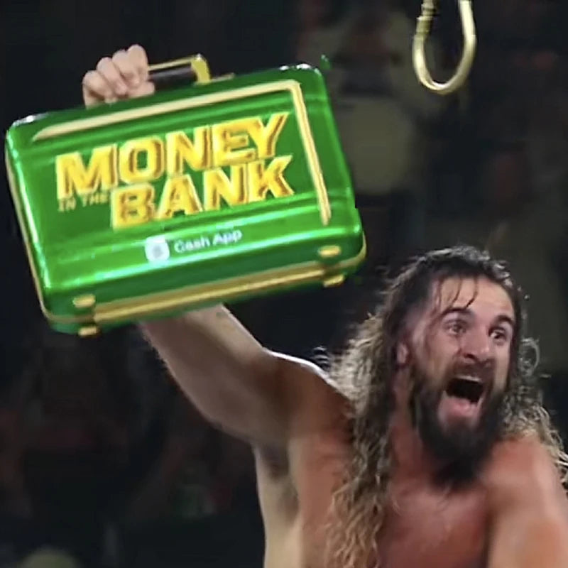 Championship Contract Case Money in The Bank Replica Green Briefcase Collectible Gift Wrestling Merchandise