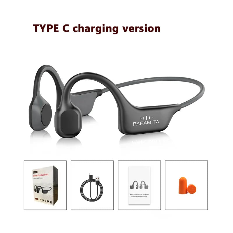 2024 Classic DG08 Bone Conduction Headphone Wireless Bluetooth Headset with MIC BT 5.3  Waterproof for Sport Running Workouts