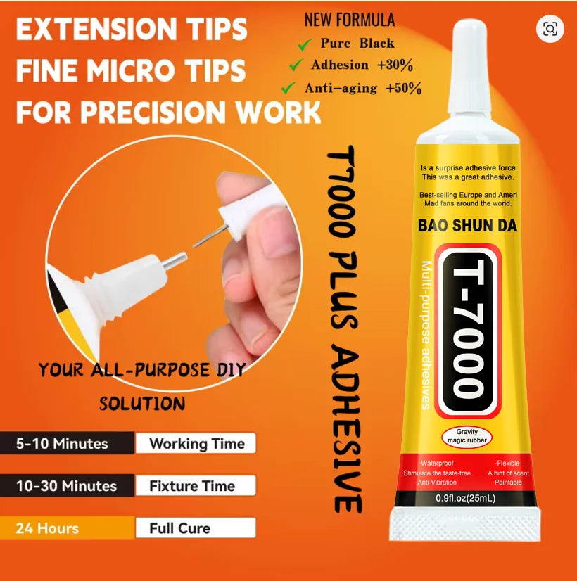 T7000 Glue 15ml 25ml 50ml 110ml 5pcs Strong Adhesive for Phone Screen Repair Jewelry DIY Craft Electronics Leather Shoe