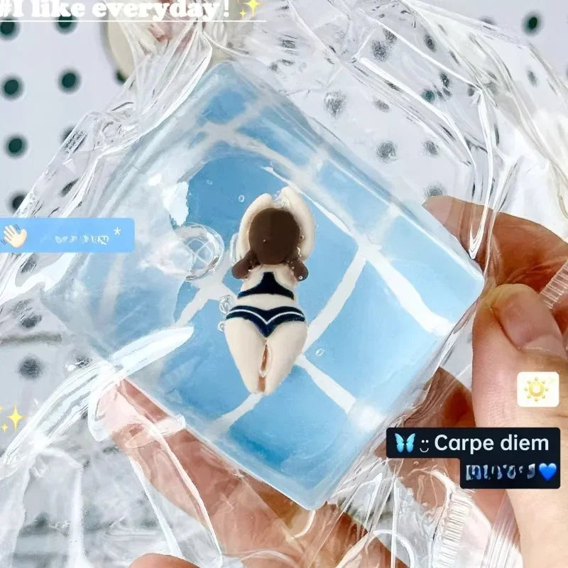 1pc Swimming Pool Squeeze Toys Maltose Stress Relief Slow Rebound Fidget Toy Mochi Squishy Stress Reliever Toys Antistress Gift