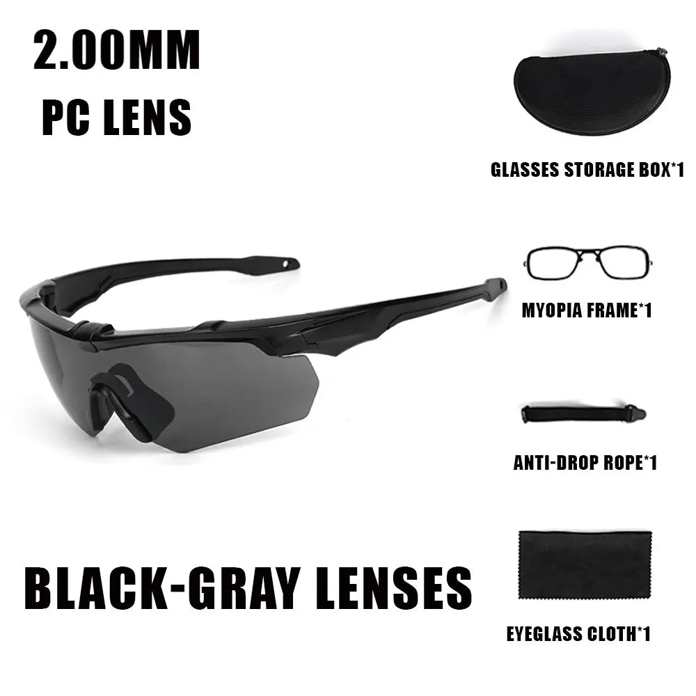 New Outdoor Military 2.0MM Tactical Goggles Windproof Dustproof CS Shooting UV400 Safe Protective Glasses Mountaineering Gafas