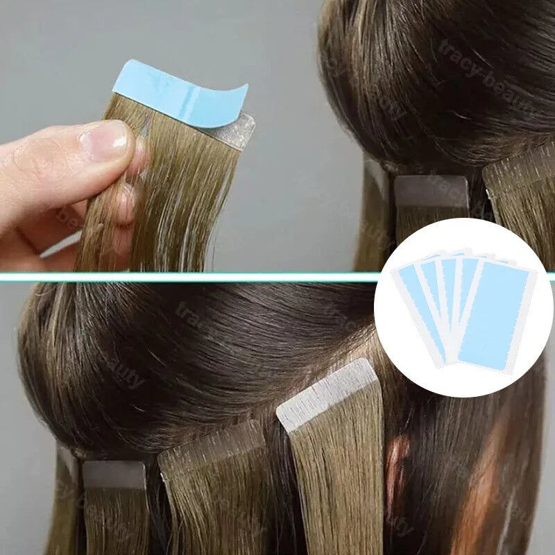 Double Sided Replacement Tape for Hair Extensions or Lace Front Wigs 5 /10/15Sheets 60/120/240 pcs Hair Extensions Adhesive Tape