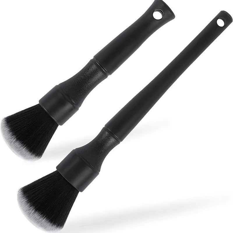 Car Interior Cleaning Brush Set Soft Bristle Non-Scratch Air Vents Dashboard Crevices Dust Remover Angle Adjustable Detailing