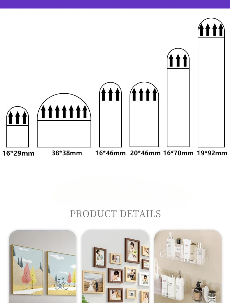3M Seamless Mail Free Magic Buckle For Wall Hook Photo Frame Photos No Need For Punching Glue Adhesive Fastener Tape