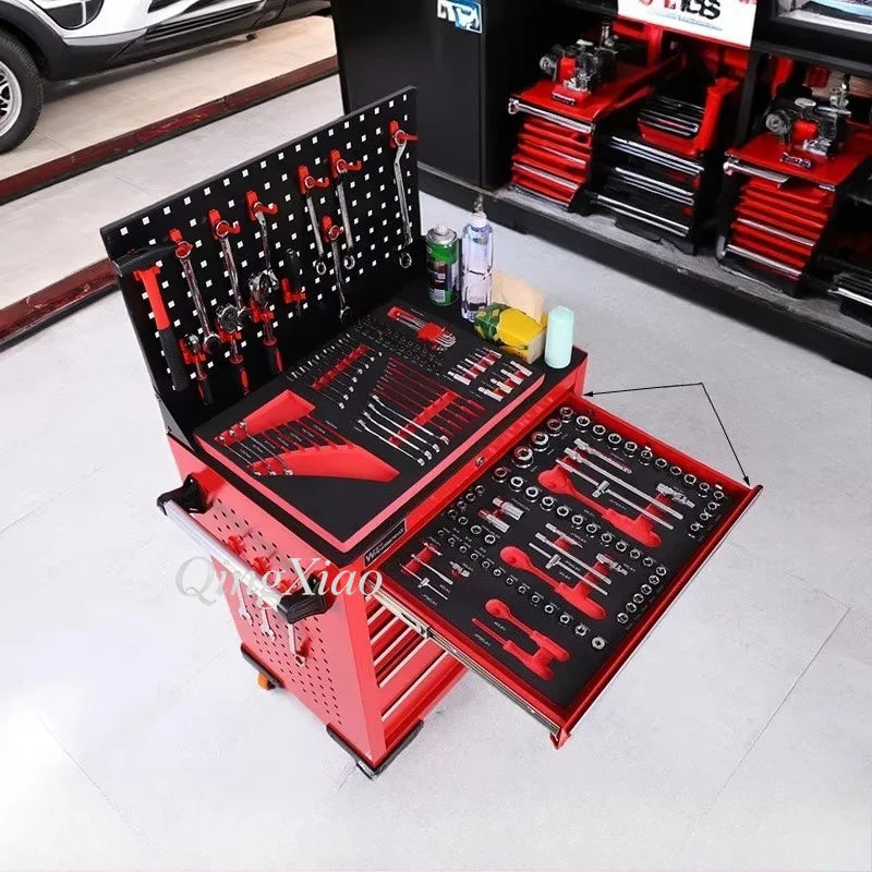 Auto Repair Workshop Tool Cabinet Mobile Drawer Handcart With Small Parts Easy Moving In Garage Repair And Tool Arrangement Work