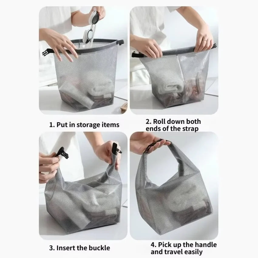 2PCS Handheld Waterproof Storage Bag Portable Sealing Swimming Bag Large Capacity Washing Bag Fitness Clothing Cosmetic Handbag