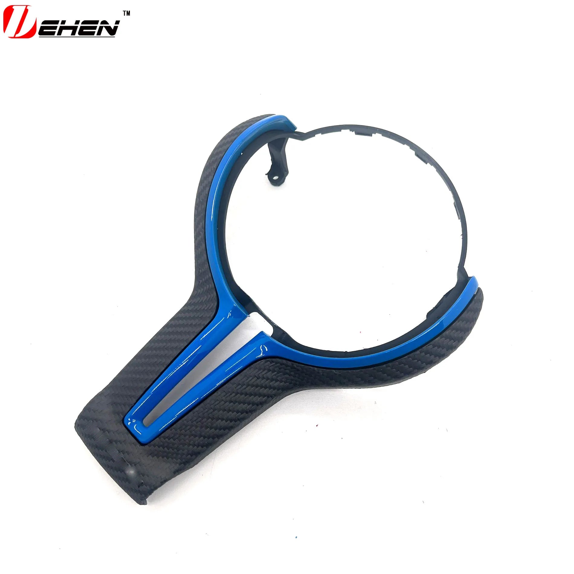 For BMW F20 F22 F30 F31 F32 F33 F36 F10 F06 F12 F13 F15 F16 M-Sport Replacement Style ABS+Carbon Fiber Steering Wheel Trim
