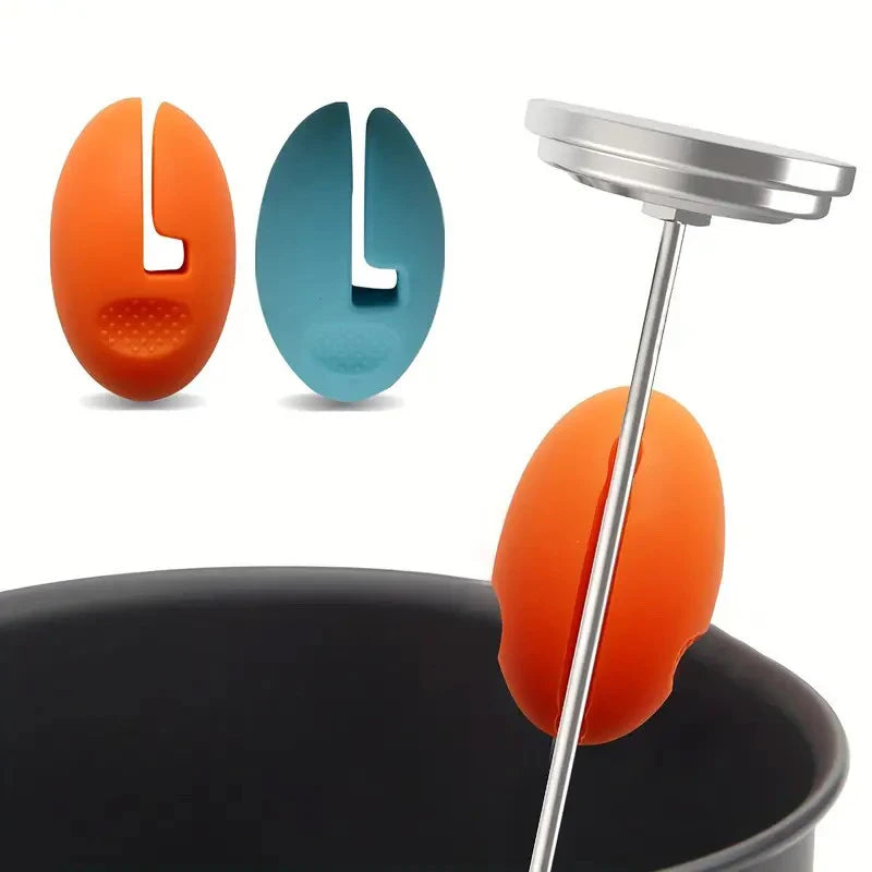 Silicone Thermometer Holder Clip Fixed Probe Clip For Pot Candy Making Temp Probe Pot Clip Holder Kitchen Gadgets