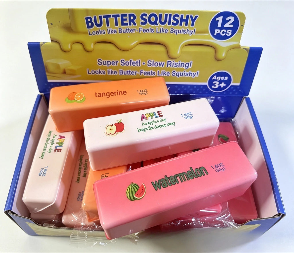 1/6/12pcs Soft Slow Rebound Butter Stick Realistic Silicone Squeeze Stress Relief Gadget Funny Anti-Anxiety ﻿Squeeze Party Gift