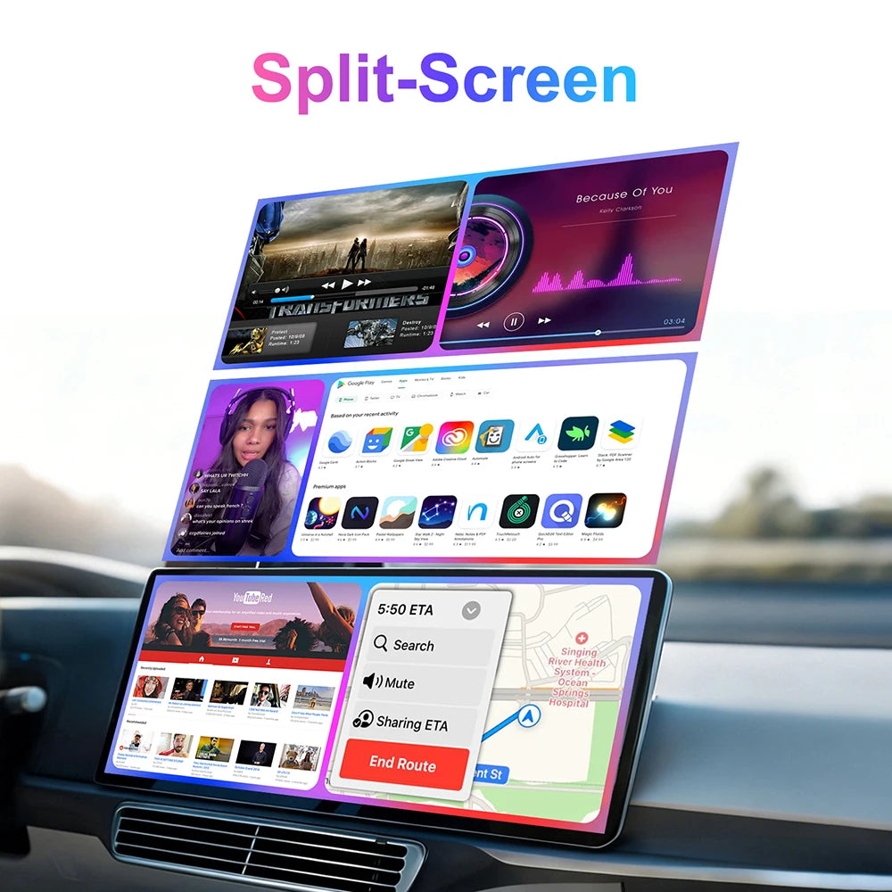 2025 New Wireless Android Auto Adapter Wired to Wireless Carplay Smart Box USB Plug and Play Online Upgrade WiFi Auto Connection