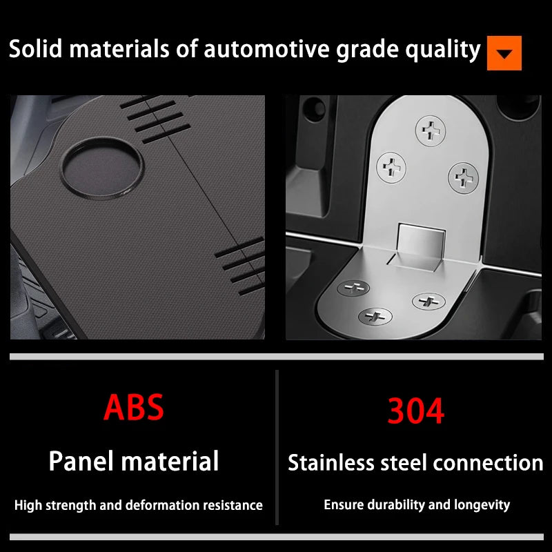 For Tesla Model 3/Y Car Mounted Small Table Board Multifunctional Computer Desk Dining Table Folding Storage Small Table Board