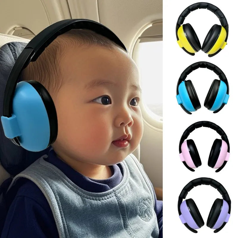1Pc New Anti-Noise Baby Ear Protection Earmuffs Headphones for Baby Sleep & Travel Ear Protection with Stretchable Design