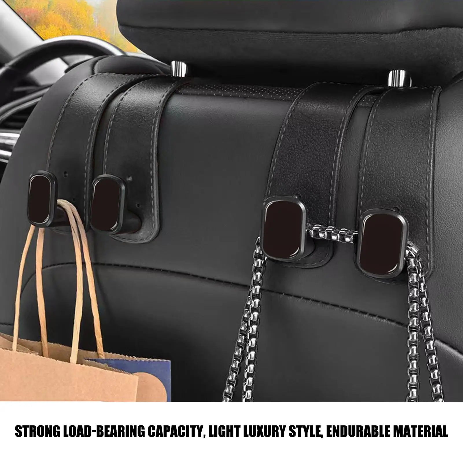 Car Headrest Hooks Hanger for Bags Seat Back Organizer Holder Clips Auto Fastener Hooks Car Storage car accessories