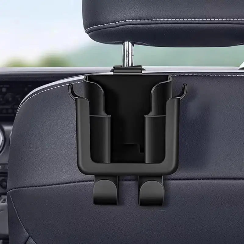 Multifunctional Car  Cup Holder with Rear Hooks Phone Mount Storage Rack