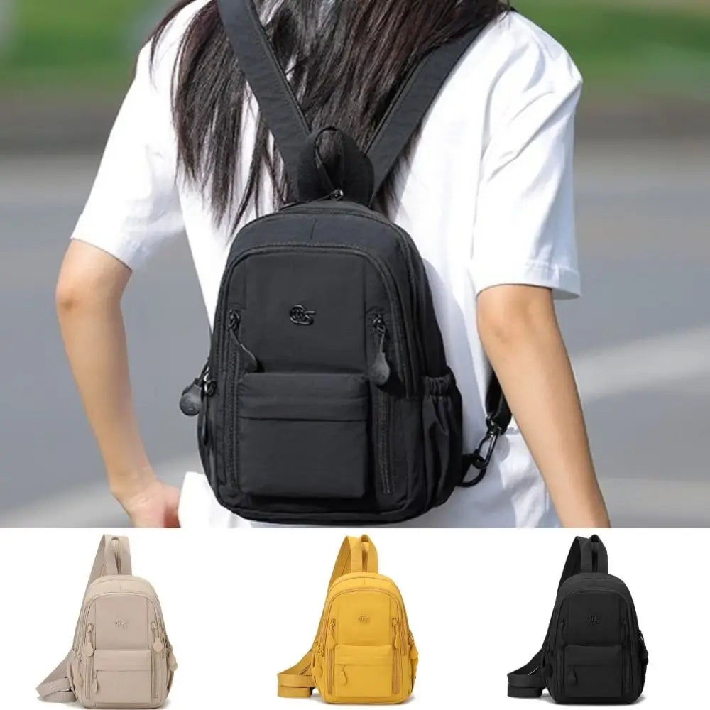 New Dual-use Shoulder Bag All-match Light Weight Small Backpack Multi-pocket Durable Crossbody Bag For Girls Woman