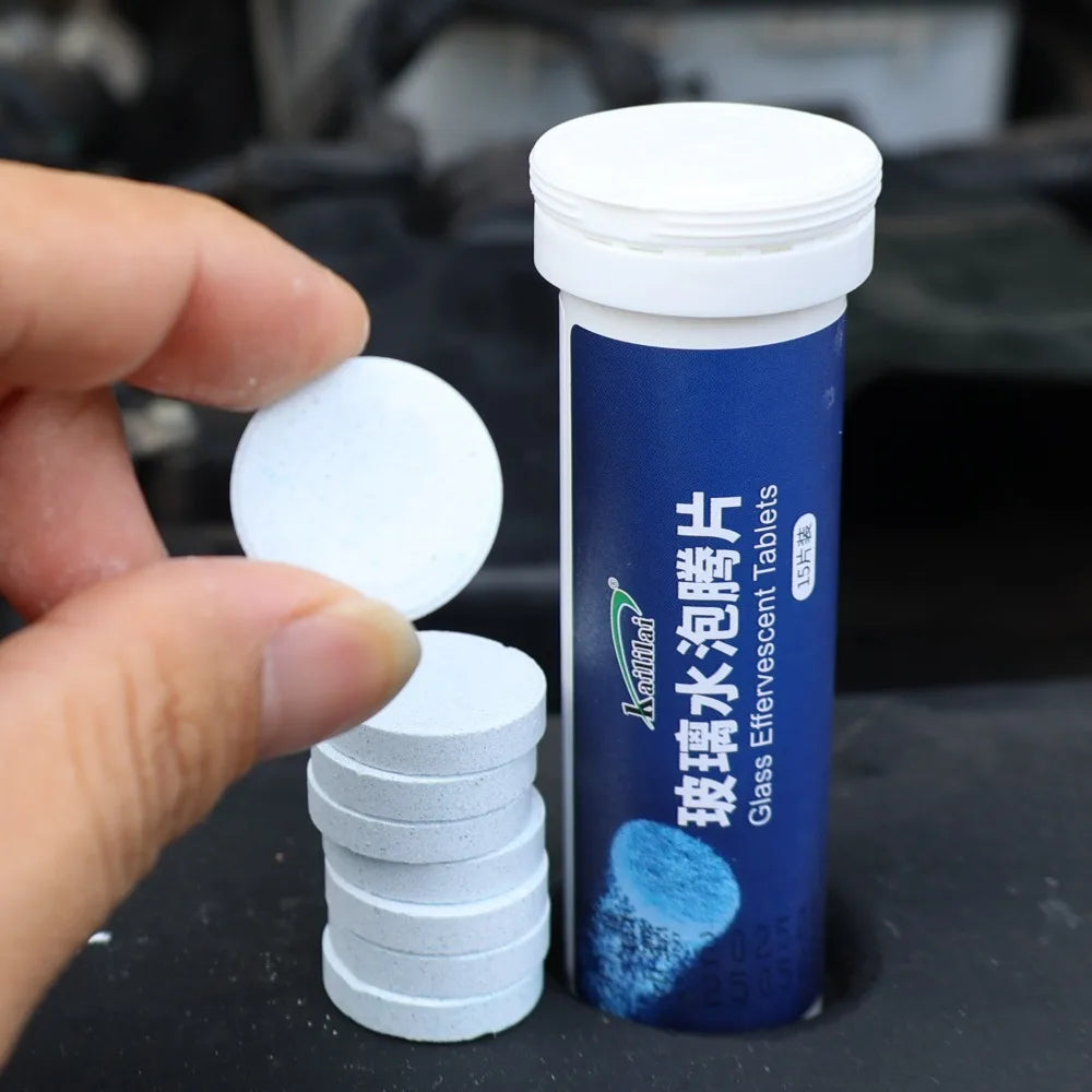 Car Windshield Cleaner High-Efficiency Cleaning Effervescent Tablet Portable Glass Oil Film Dirt Oil Stains Insect Glue Remover