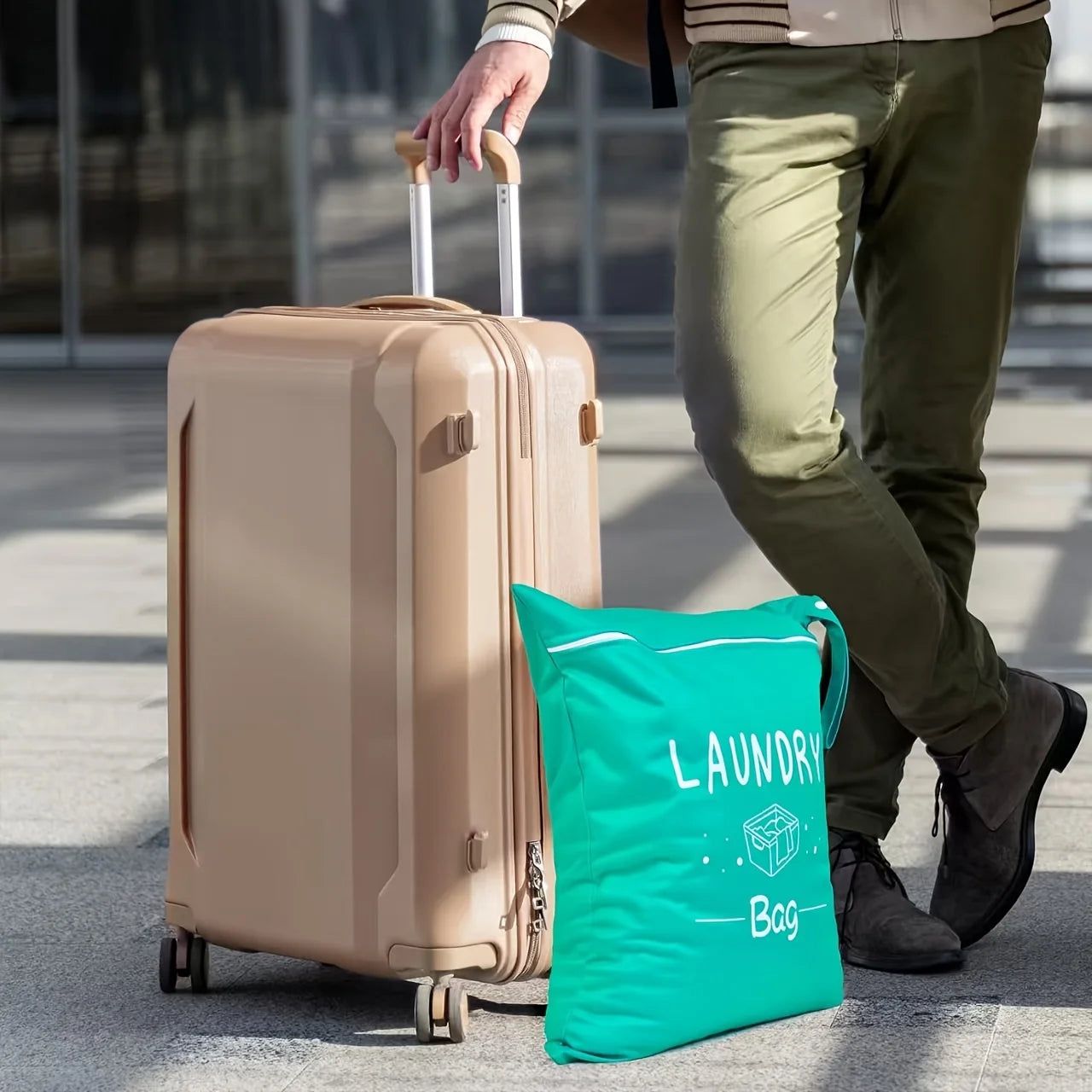 Travel laundry bag washable dirty clothes bag, travel wet and dry bag, swimsuit gym workout bag suitable for gym clothes washing