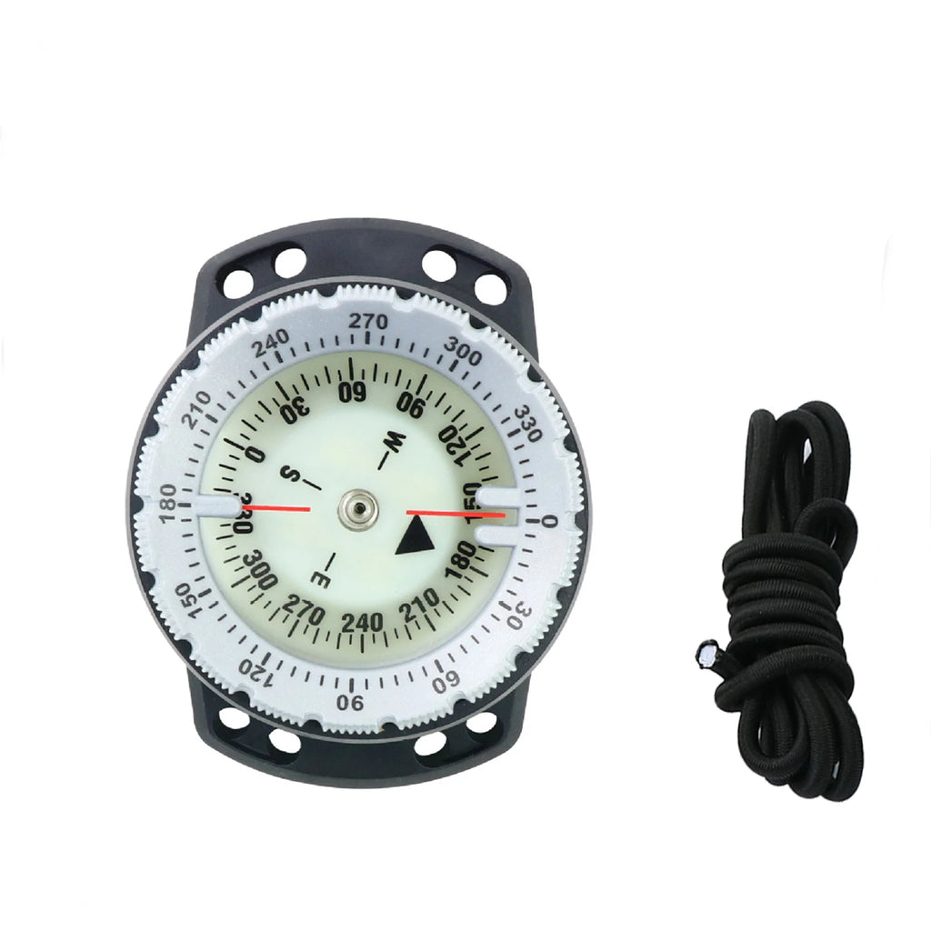 Digital Scuba Diving Compass 50m Waterproof Navigator, Professional Luminous LED Wrist Watch with Balanced Design for Snorkeling