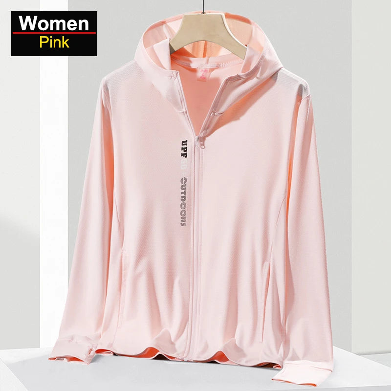 CHRLCK Women's Hiking Summer Jacket Women Camping Trekking Fishing Sun Protective Clothes Outdoor Sport Windbreaker Anti UV Coat