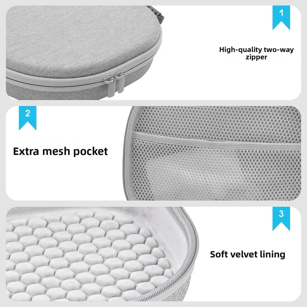 Silicone Ear Pad Cover Set with Dedicated For AIRPODS Max Storage Case Featuring EVA Hard Shell and Soft Interior Lining