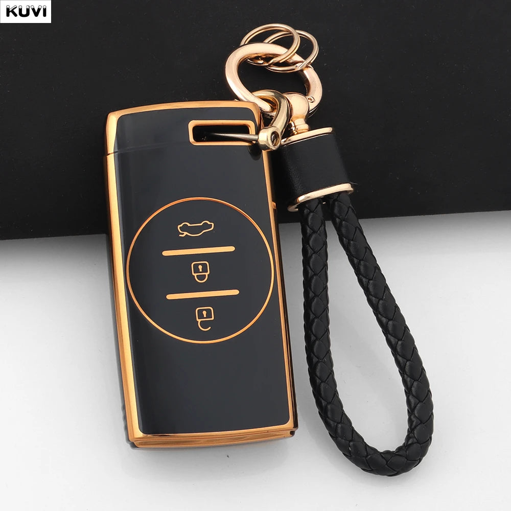 Pink TPU Car Remote Key Case Cover Fob Keychain Shell For Chery Tiggo 7 pro 8 Pro Exeed Tiggo 2 3x Arrizo 5 Pro Gx 5x EQ7 2021