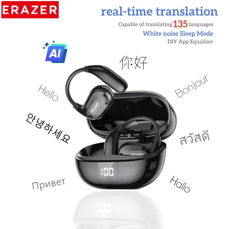 ERAZER XT66PRO Bluetooth 5.4 Earphones sport Headsets games Earbuds Wireless Headphones LED Display Long Standby Touch Earbuds