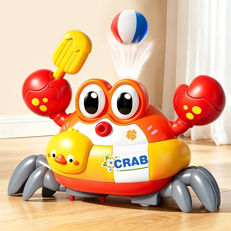 Kids Electric Crab Toy with Music and Lighting Education for 3 Year Children Gift
