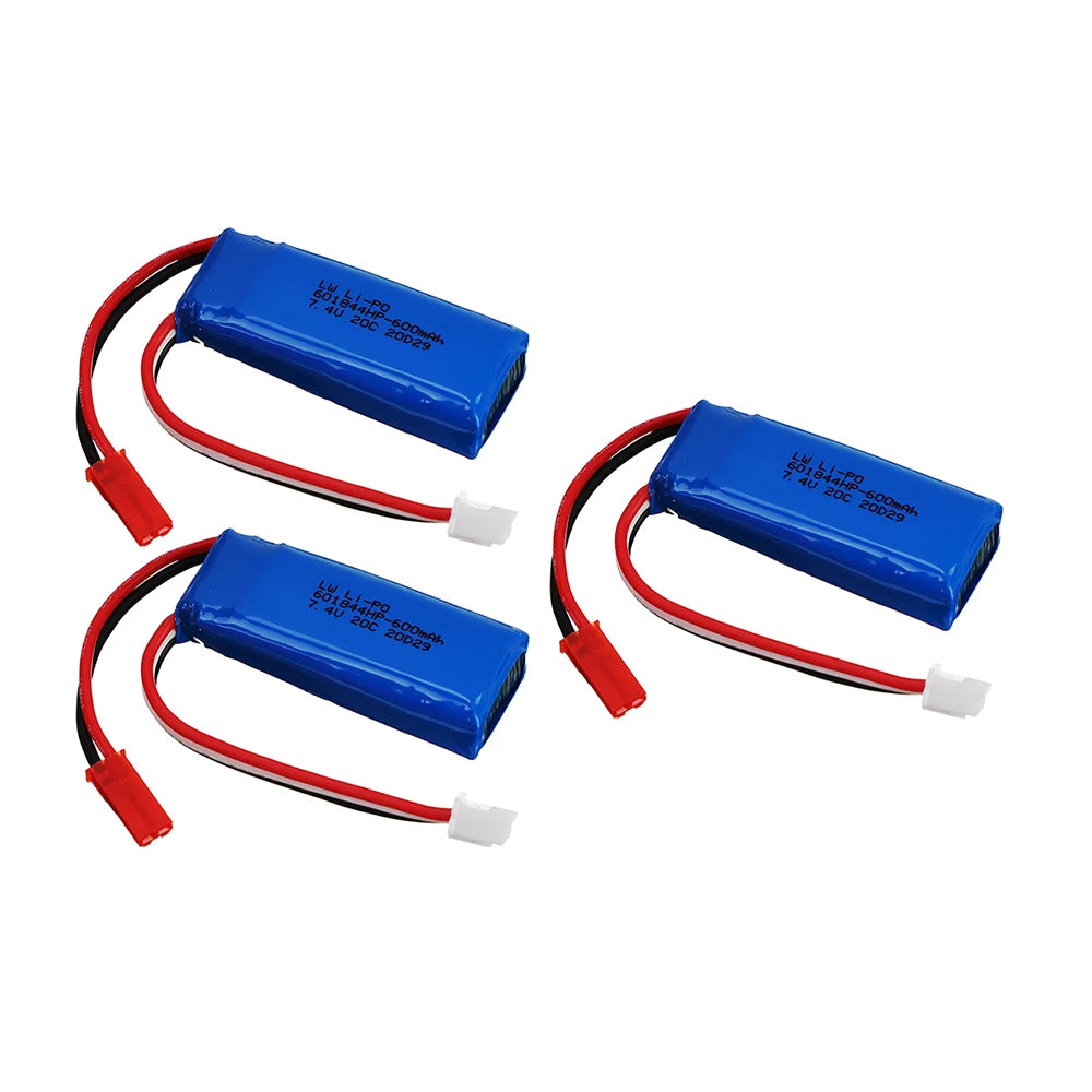 7.4V 600mAh Lipo Battery Charger for WLtoys K969 K979 K989 RC Car for XK A280 A160 A300 RC Aircraft Spare Parts 2s 7.4v Battery
