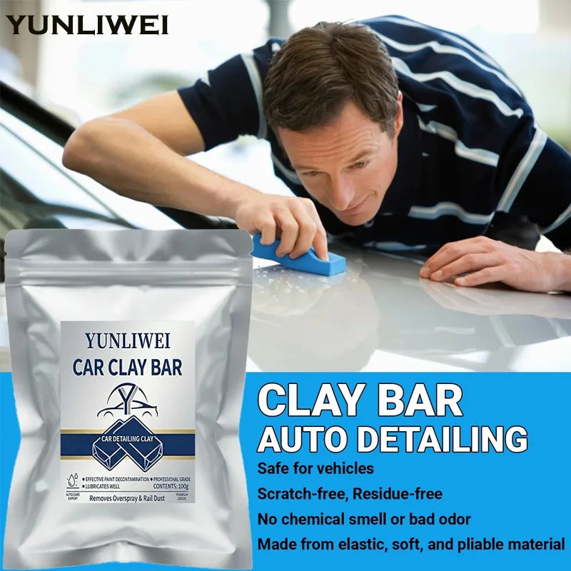 Yunliwei Magic Car Clay Bar for Auto Detailing Professional Paint Cleaning Tool Scratch-Free Soft Pliable Contaminant Remover