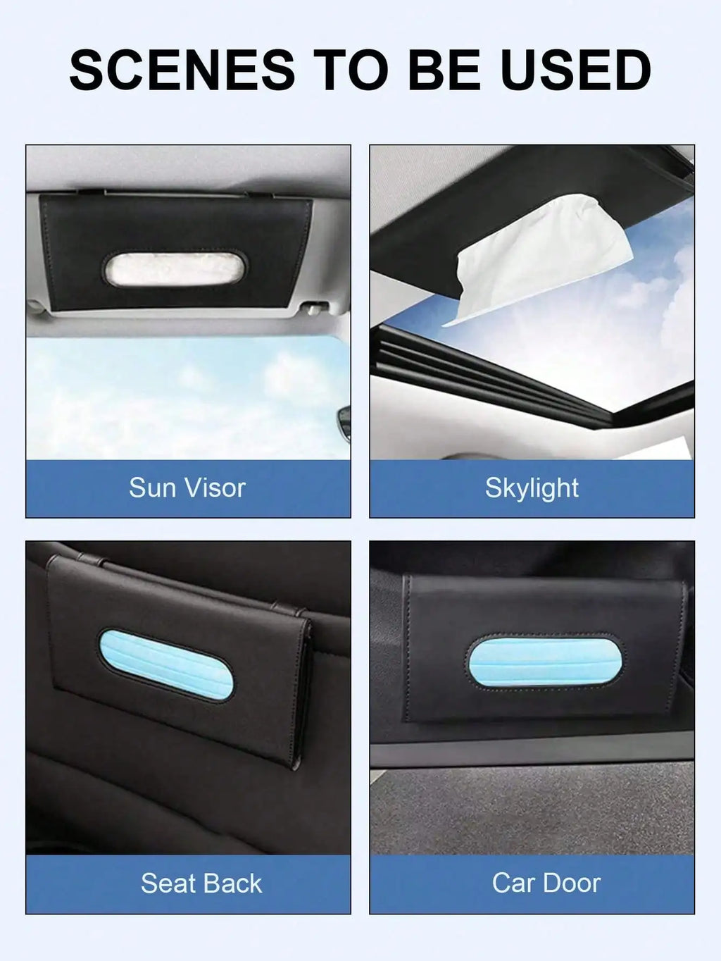 Universal Car Sun Visor Tissue Box — An In-Car Item That Combines Convenient Tissue Extraction and Multi-Functional Storage