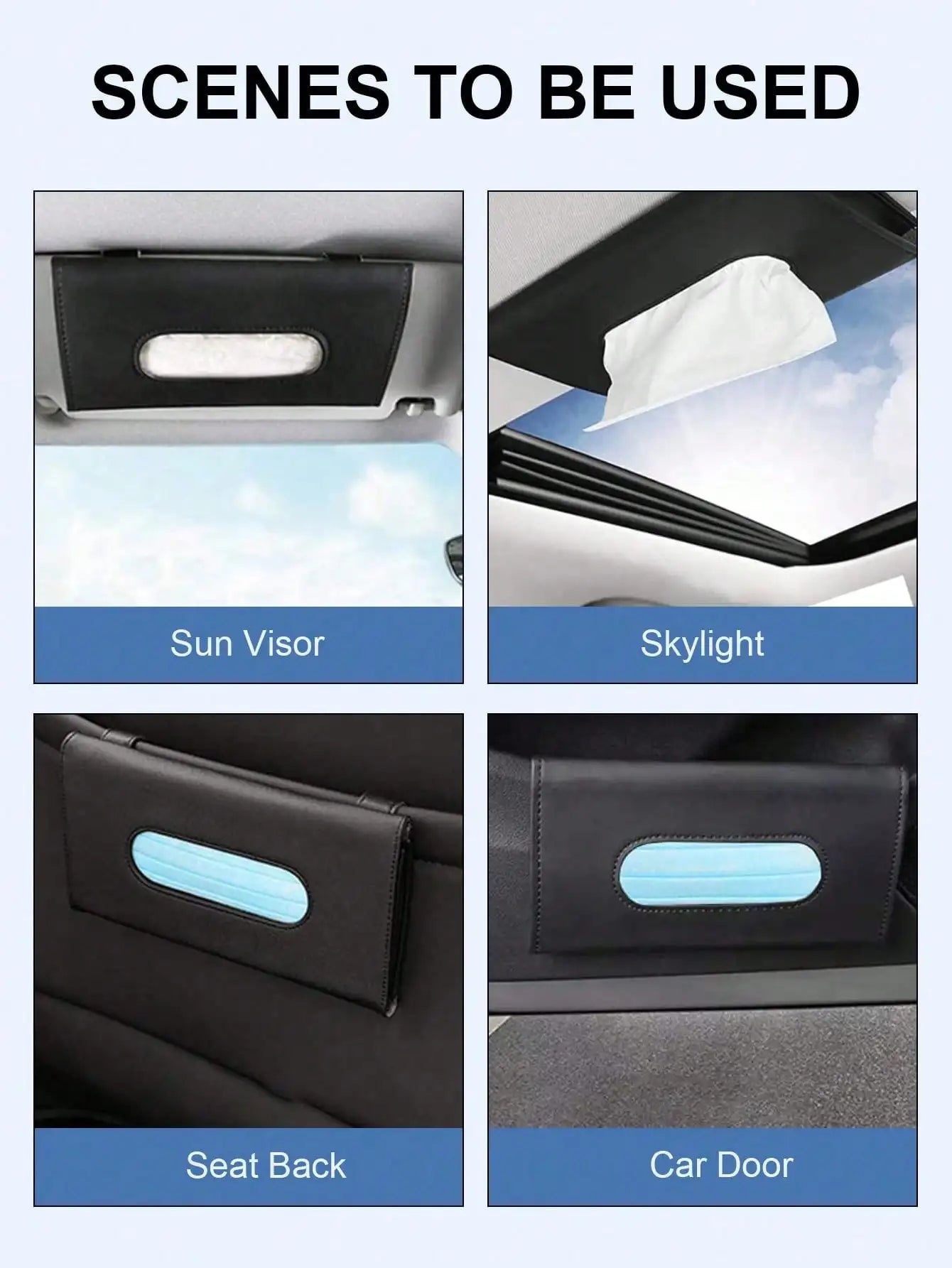 Universal Car Sun Visor Tissue Box — An In-Car Item That Combines Convenient Tissue Extraction and Multi-Functional Storage
