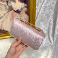 French shiny ineffectual diamond-encrusted dinner bag celebrity velvet temperament simple personality messenger bag
