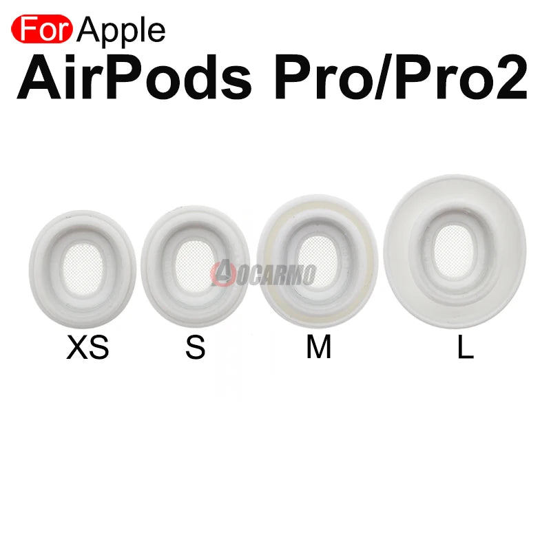 Aocarmo For Apple AirPods Pro 1/2 Pro2 Earphone Silicone Soft Plug Dust Prevention Pressure Reduction Rubber Sleeve A2083 A2084