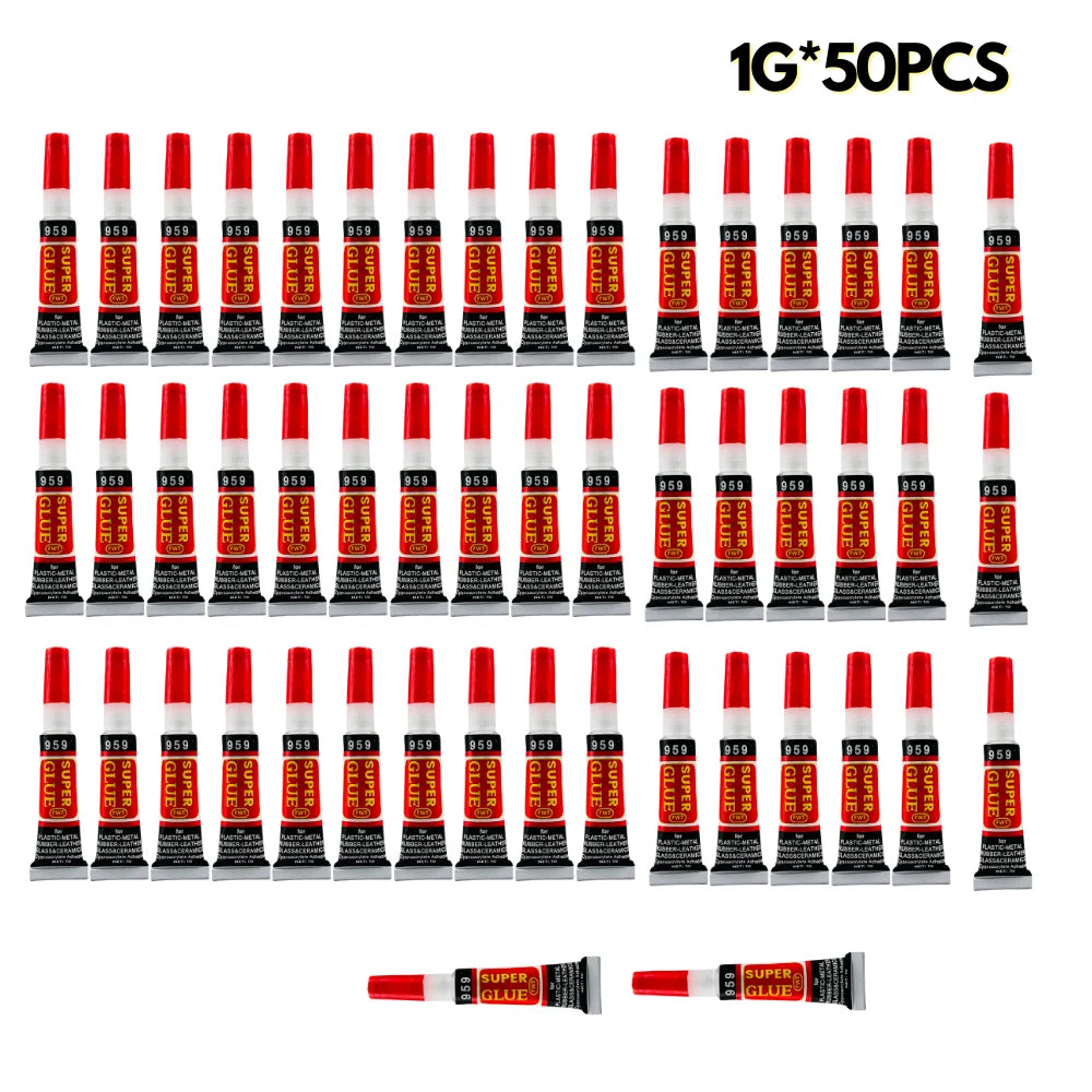 10-50 Liquid Super Glue Wood Rubber Metal Glass Cyanoacrylate Adhesive Stationery Store 502 Instant Strong Bond Leather