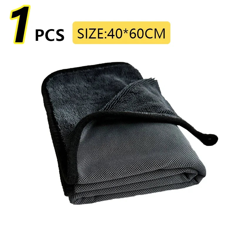 SEAMETAL Car Wash Towel 1200GSM Microfiber Double-Sided Ultra Absorbent Car Wash Cloth Cleaning Drying Towel Washing Accessories