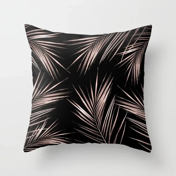 Black And White Geometric Portrait Double-sided Printed pillow cover Short plush Suitable living rooms sofas throw cushion cover