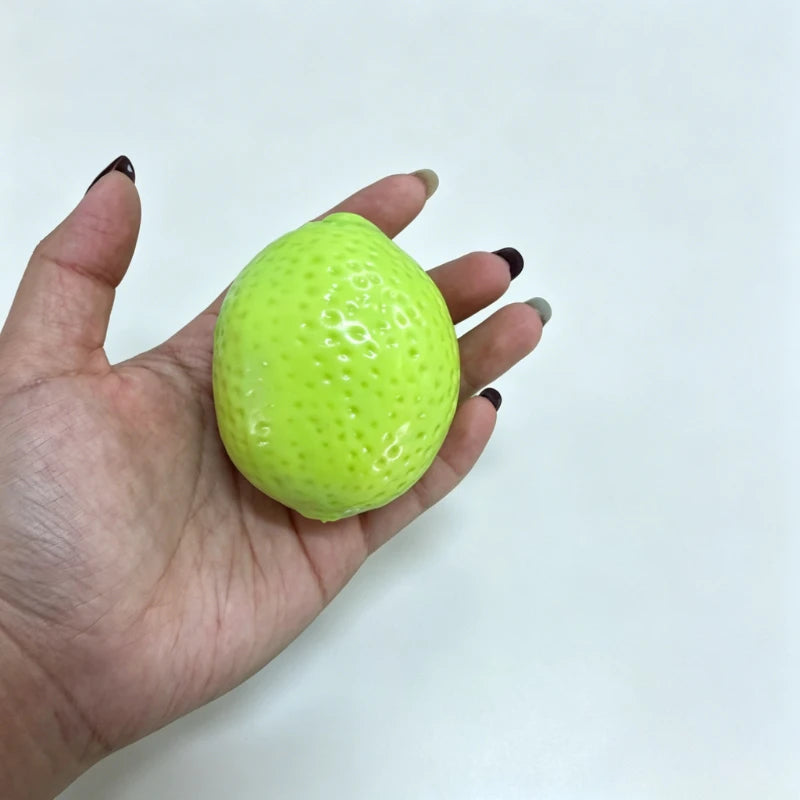 Handmade Crispy Lemon Stress Ball Squeeze Toy Color-Changing Lemon Squishy Fidget Ball ASMR Sensory Stress Relief Toy Squishy