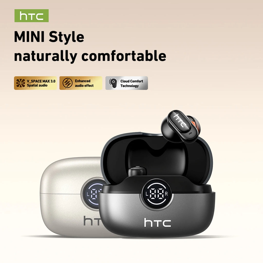 HTC NE79 Real Time Language Translator Earphone Bluetooth Low Latency HiFi Stereo Sound HD Call Wireless Music Sports Earbud