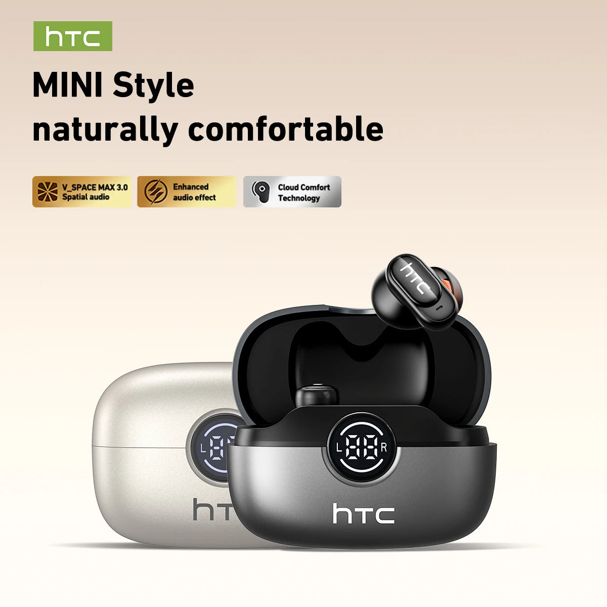 HTC NE79 Real Time Language Translator Earphone Bluetooth Low Latency HiFi Stereo Sound HD Call Wireless Music Sports Earbud