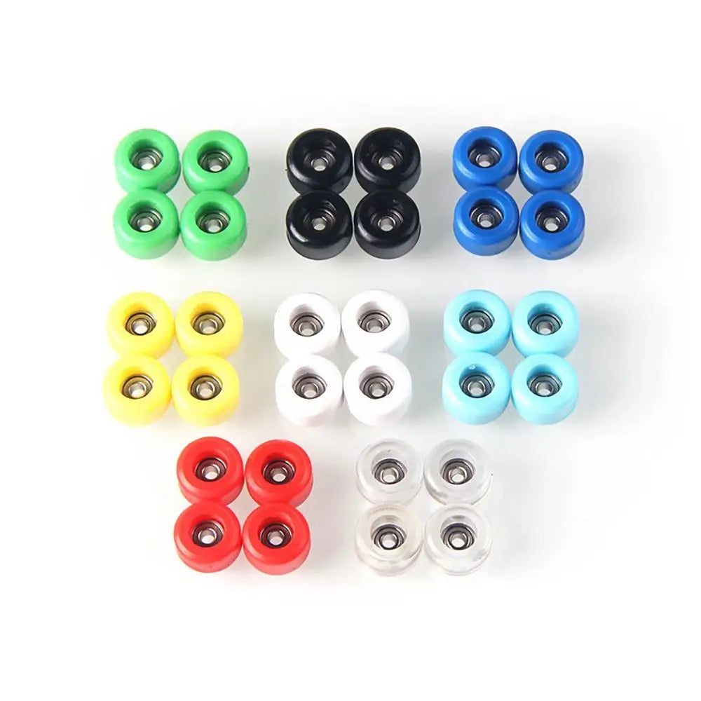 4Pcs Durable Professional Bearing Wheel Urethane PU Metal Fingerboard Wheels Mini CNC Finger Skate Board Accessory