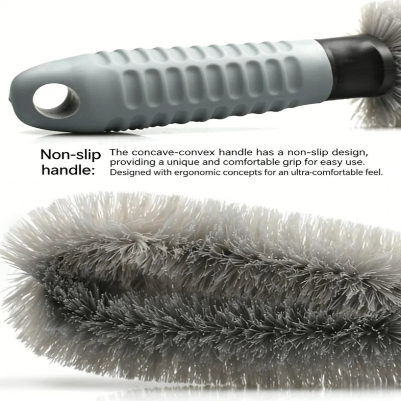 Car Wheel Cleaning Brush Professional Tire Auto Detailing Wet and Dry Wheel Rim Clean Brush Accessory