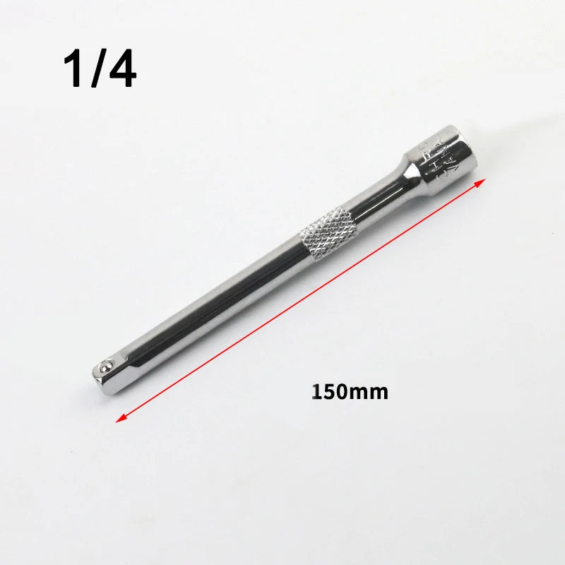1/4" 3/8" 1/2" Socket Ratchet Wrench Extension Bar 50/75/100/125/150/250mm Long Bar Steering Sleeve Connecting Rod Accessories