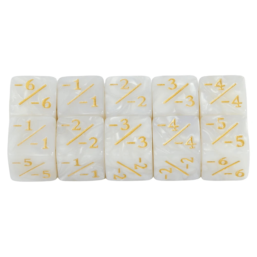 10 Pieces Dice Counters Token Dice, D6 Dice Compatible with Card Game Accessories