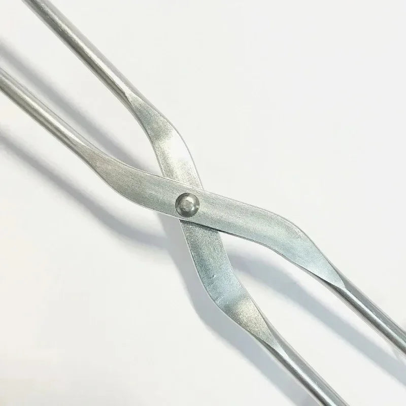 BBQ Clip Tongs Stainless Steel Heat Resistant Hollow Out Design for Sandwich Bread Outdoor Grilling and Kitchen Accessories