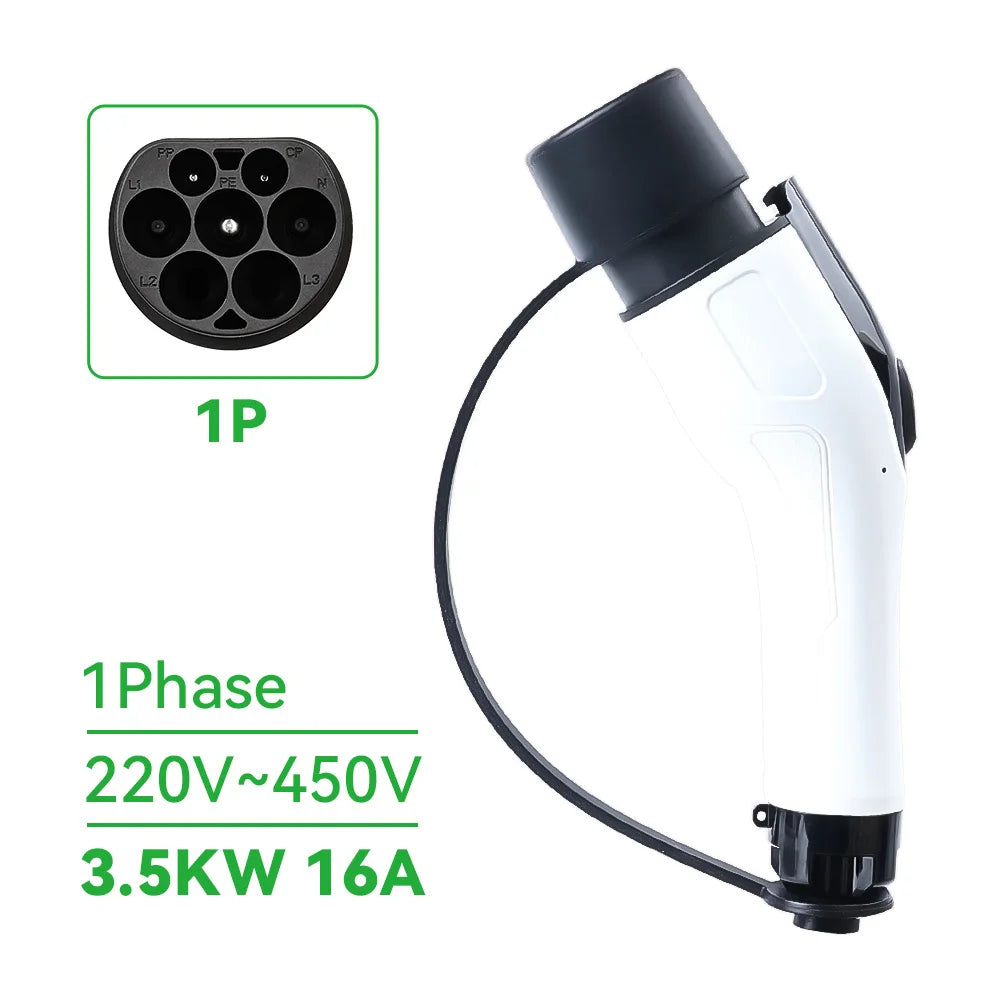 ADPOW GBT EV Charger Male Plug 16A/ 32A Electric Car Charging Gun Head IP55 Watrtproof 3.5kw /7kw/11kw /22kw EV Charger GBT Plug