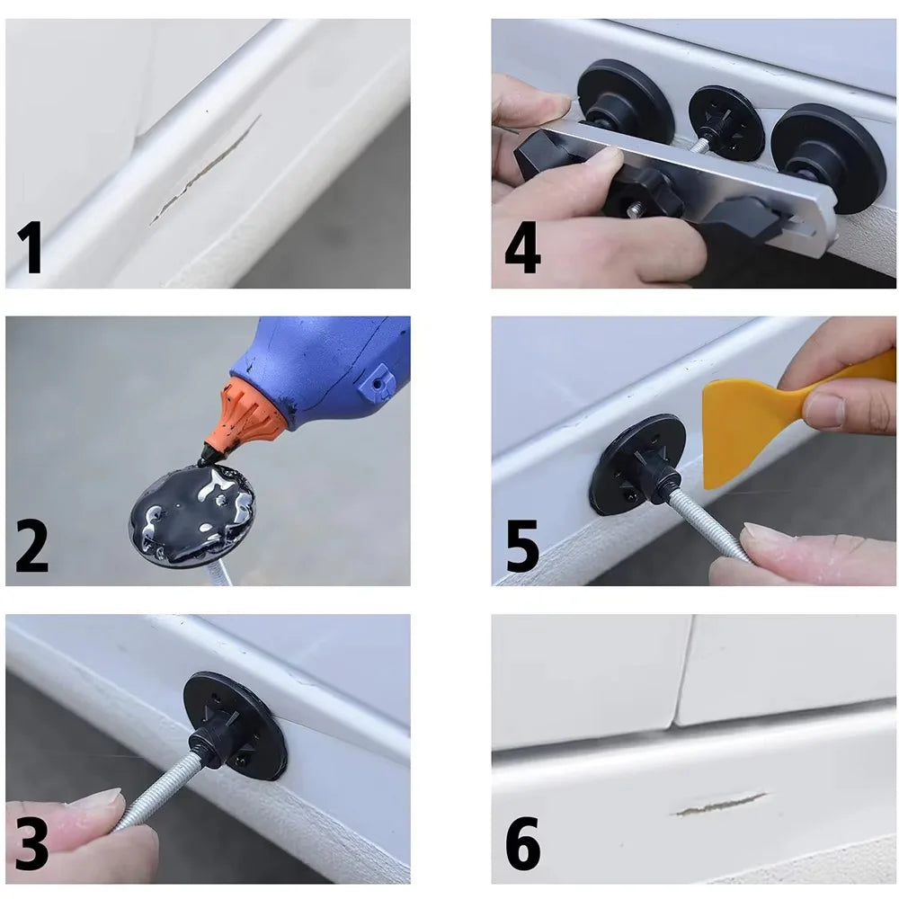 Paintless Dent Repair Puller Tools Kit Vehicle Body Dent Removal Repair Damage Fix Bridge Pulling Dents Hand Tool