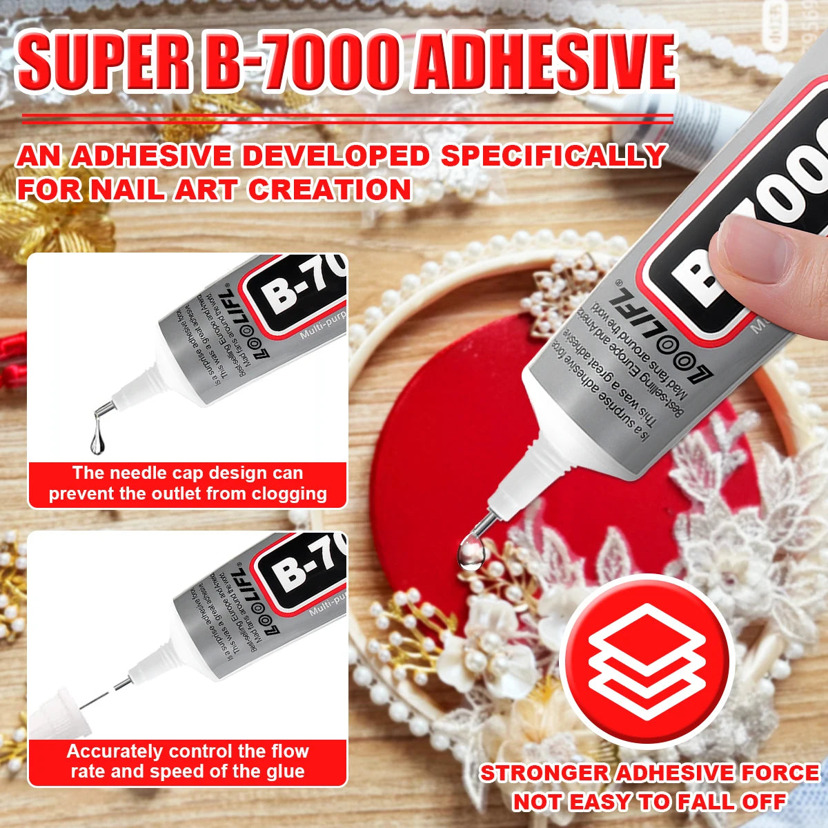 B7000 super glue, handmade DIY, super nail glue, mobile phone repair glue, jewelry glue is transparent, odorless and detachable,
