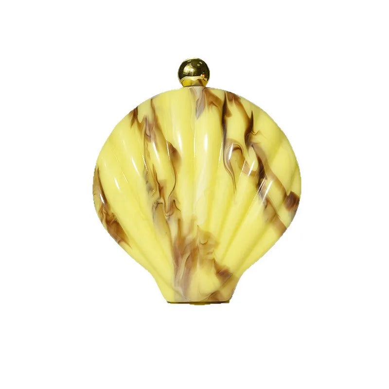 French Acrylic Shell Bag Wedding Dinner Clutch New Women's Shoulder Crossbody Bag